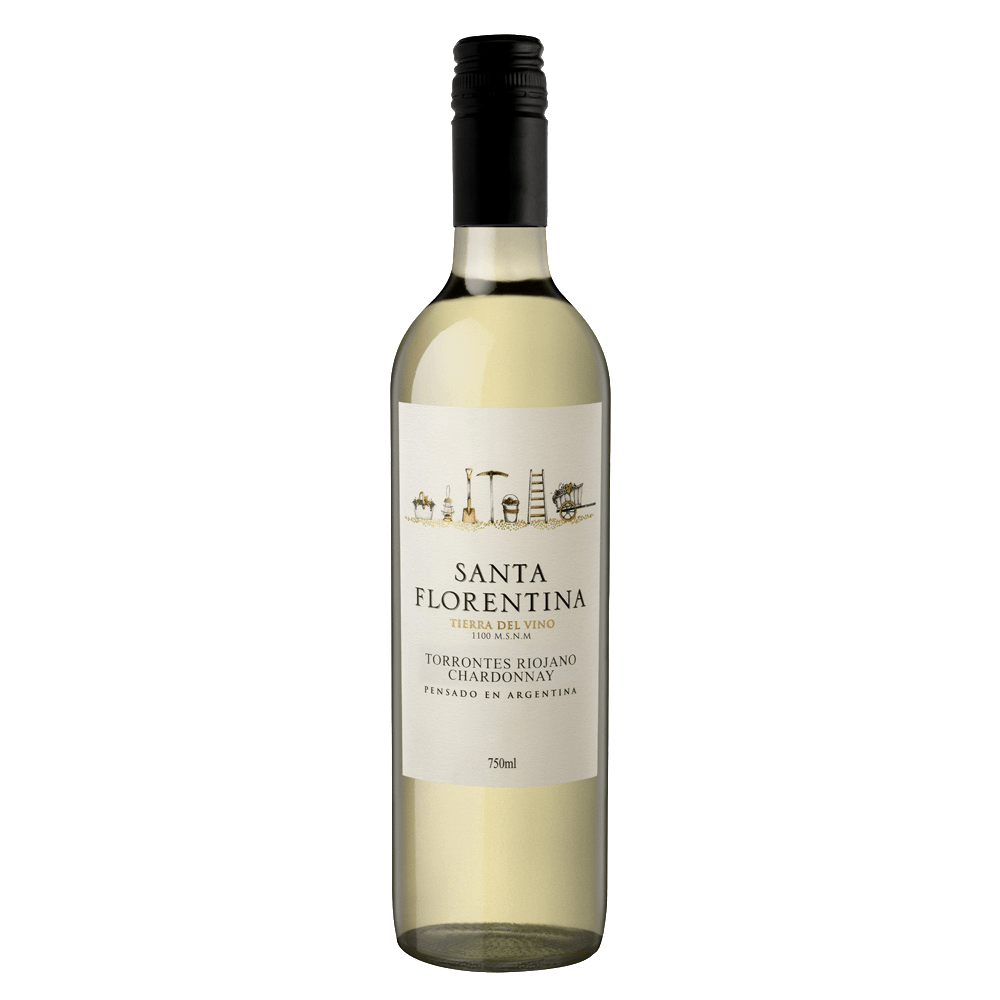 Vinho Branco Argentino Santa Florentina Torrontés Riojano Chardonnay