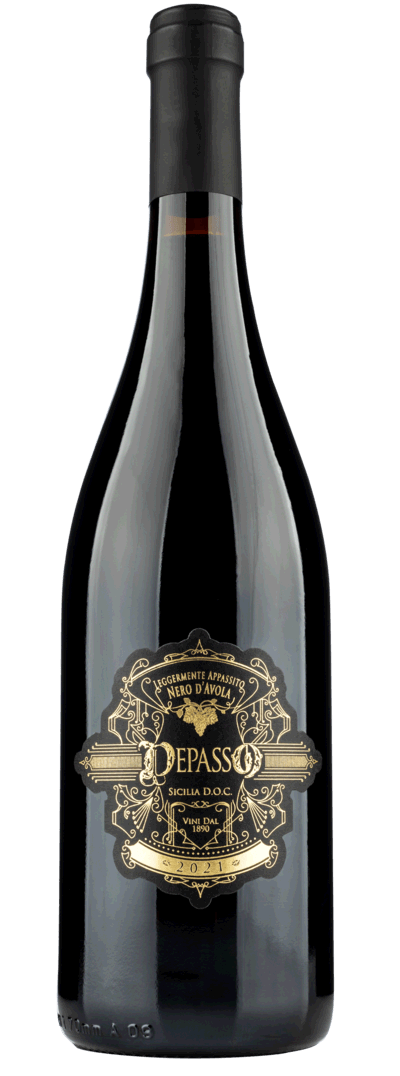Vinho Tinto Italiano Depasso Nero D'Avola Leggeramente Appassito Sicília D.O.C.